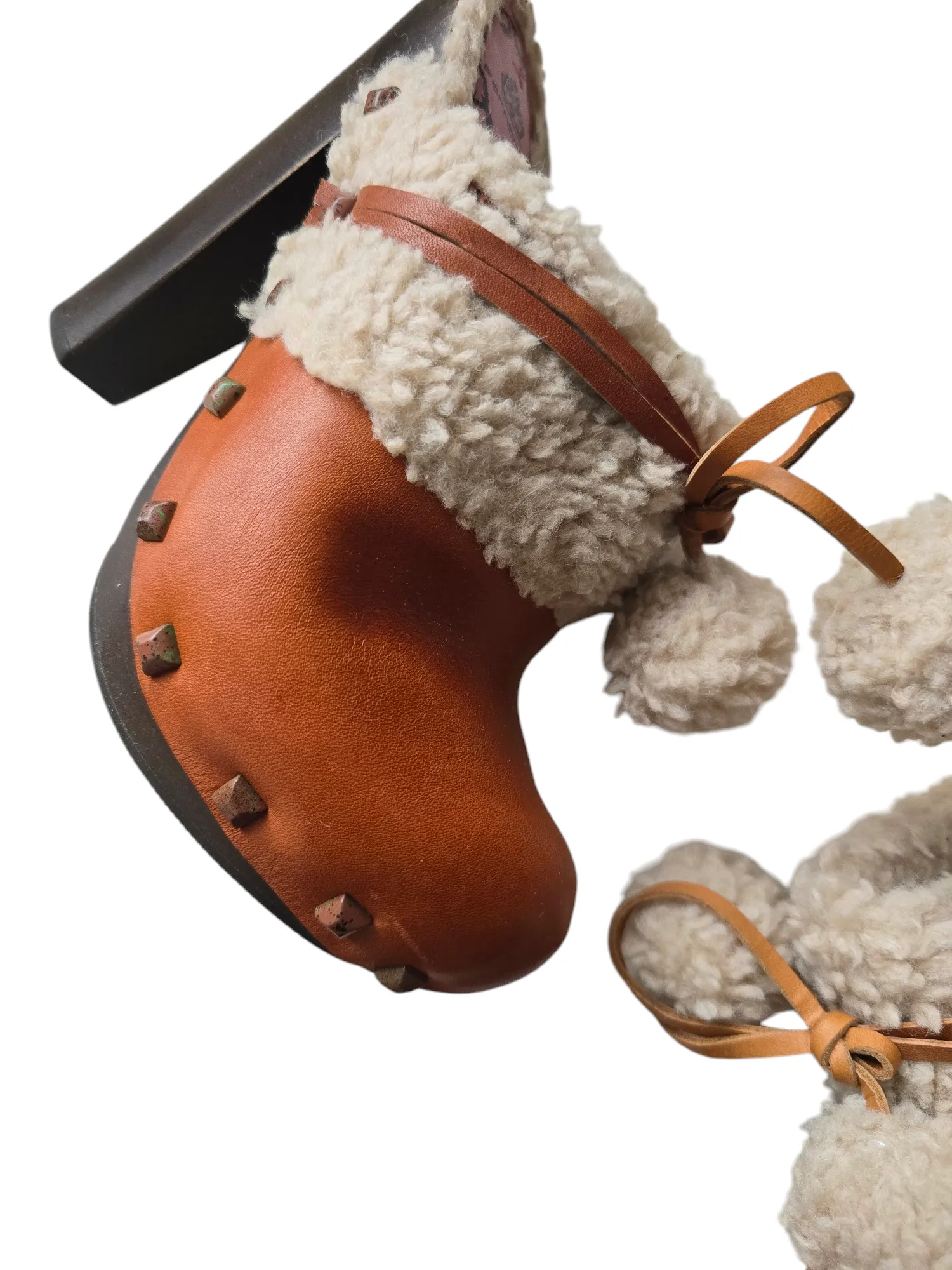 00s vintage coquette furry bratz mules