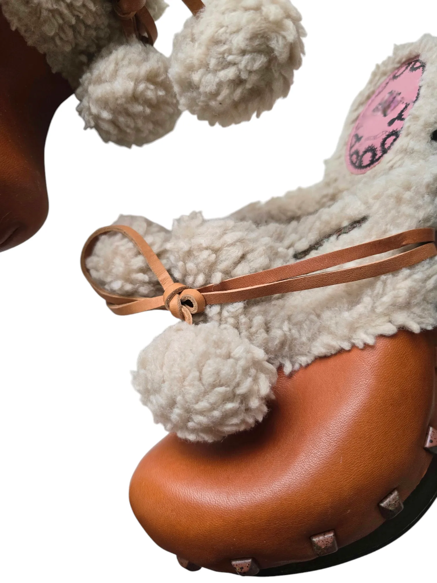 00s vintage coquette furry bratz mules