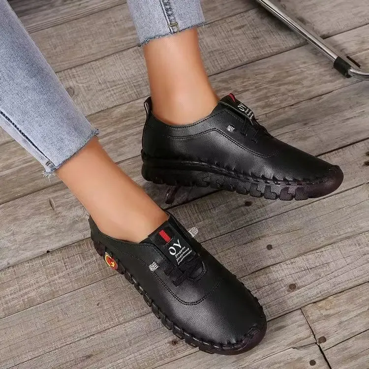 2023 Women's Flat Shoes New Orthopedic Loafers Woman Moccasins Stitched Slip On Ballet Flats For Women Nurse Shoes Medical