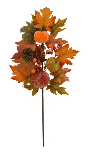30" Maple, Pinecone, Pumpkin Spray - 84422