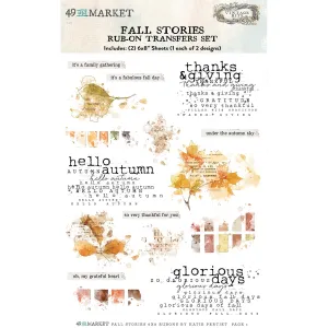 49 & Market - Fall Stories - Rub-on Transfer Set