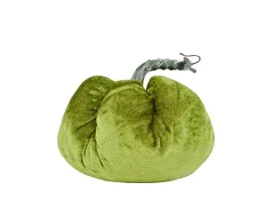 5.5" Dia x 4"H Velvet Pumpkin: Moss Green - HA048440