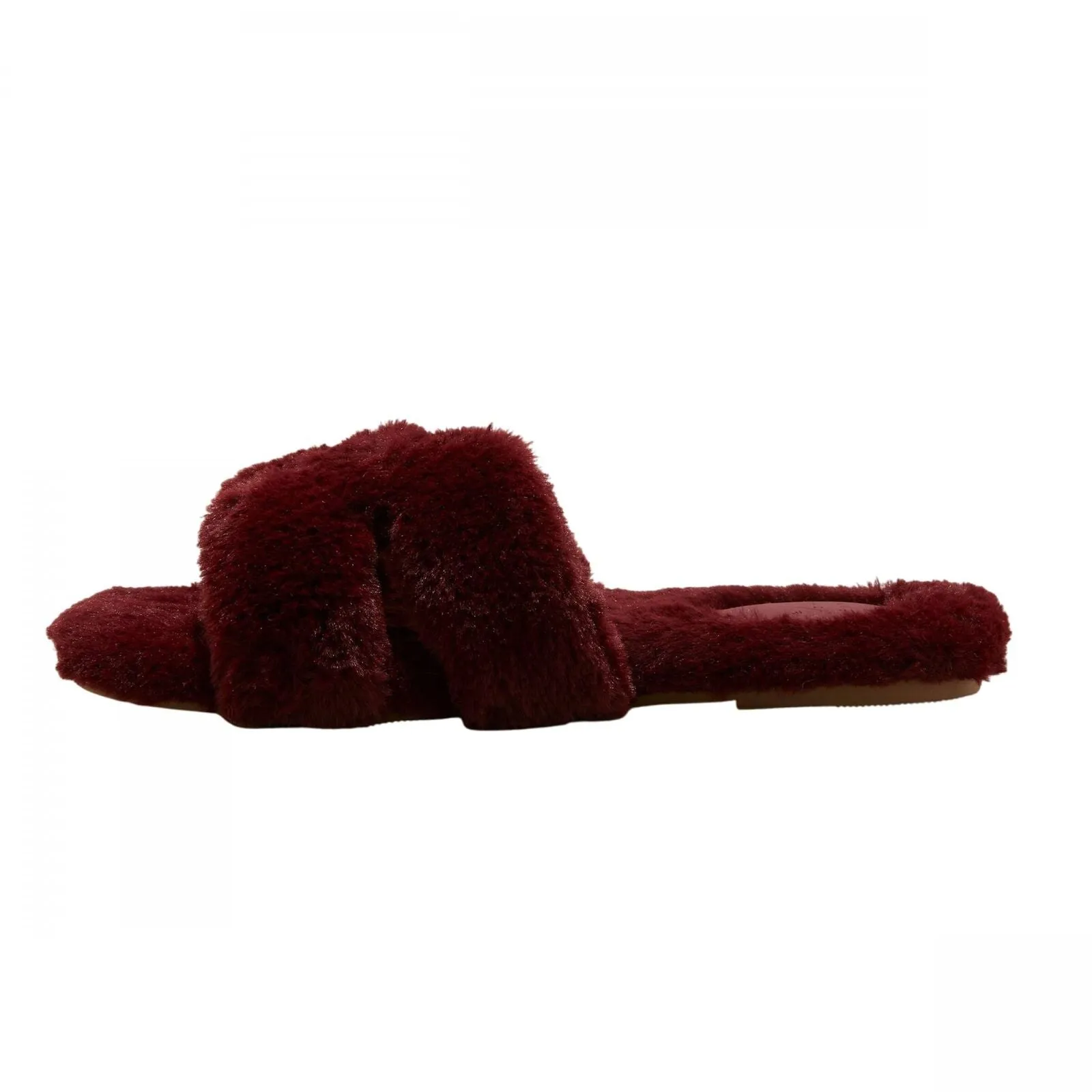 A New Day Womens Sage Slide Slippers 91315735 Burgundy Red 8M