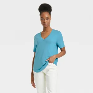 A New Day Women's Short Sleeve V-Neck Drapey T-Shirt GZ3Z1
