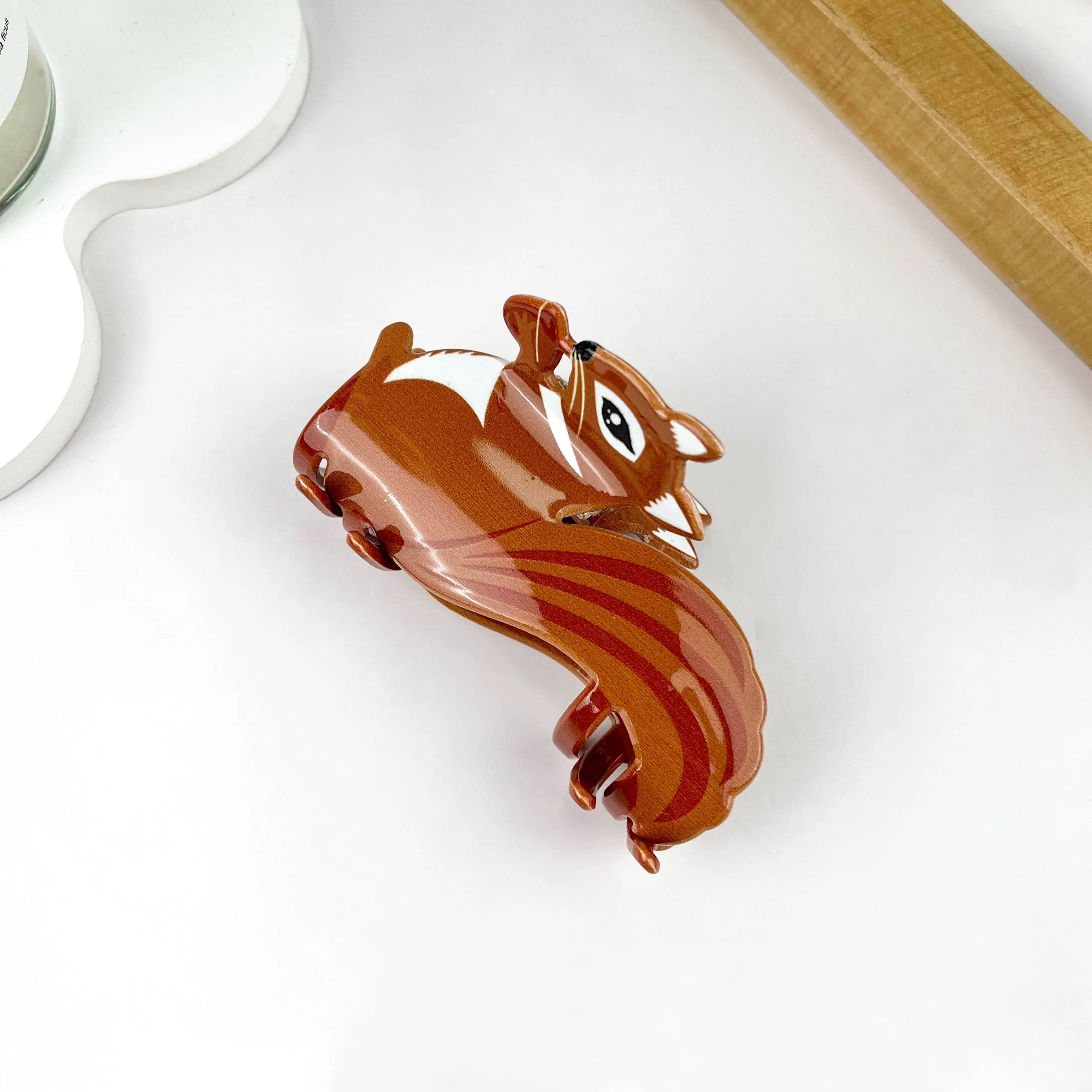 Acrylic Animal Squirrel Fall/Winter Hair Clips: Squirrel