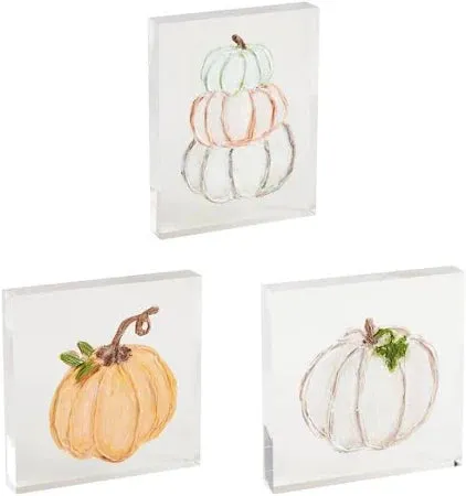 Acrylic Pumpkin Plaques - Mudpie