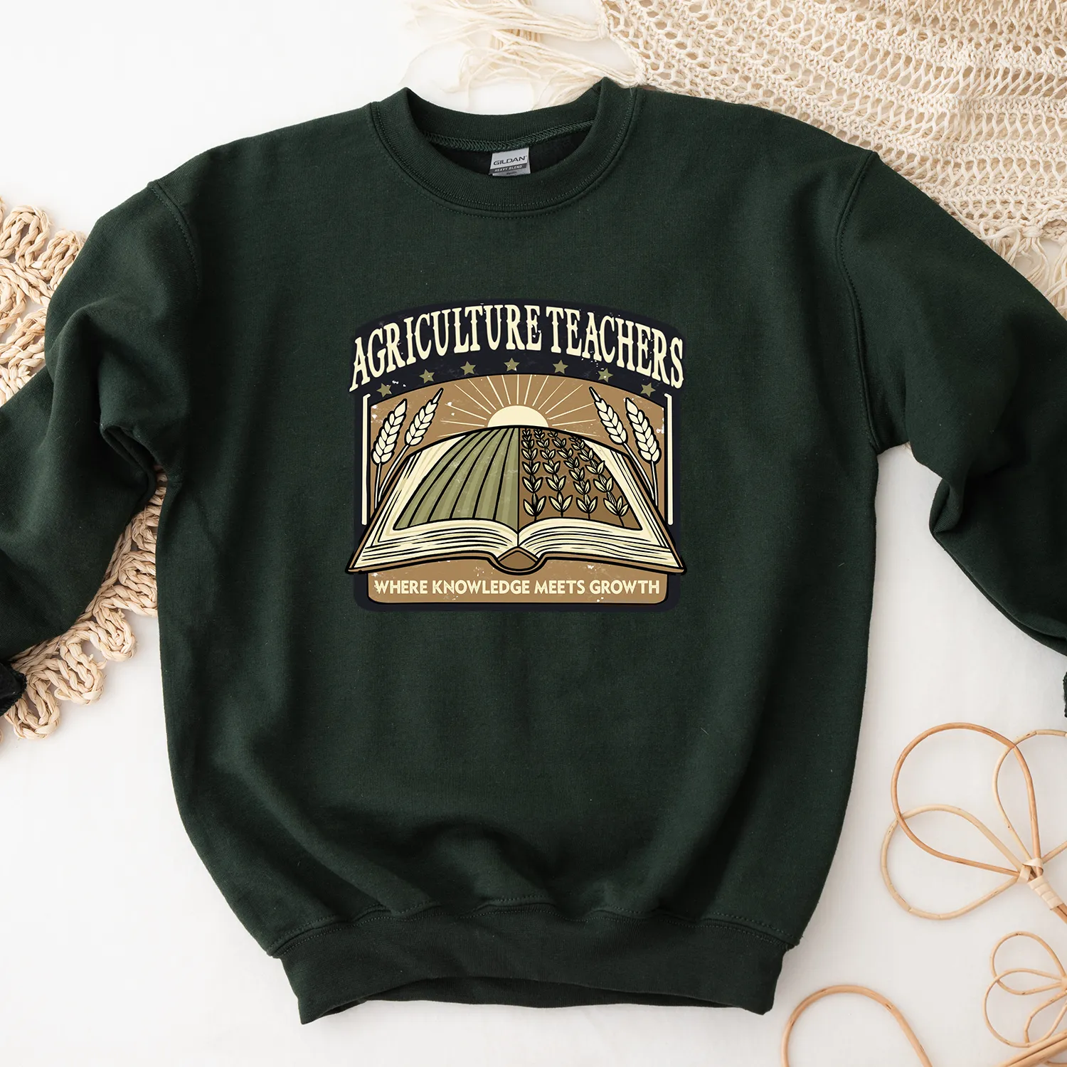 Ag Teacher Where Knowledge Meets Growth – Crewneck