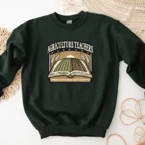 Ag Teacher Where Knowledge Meets Growth – Crewneck