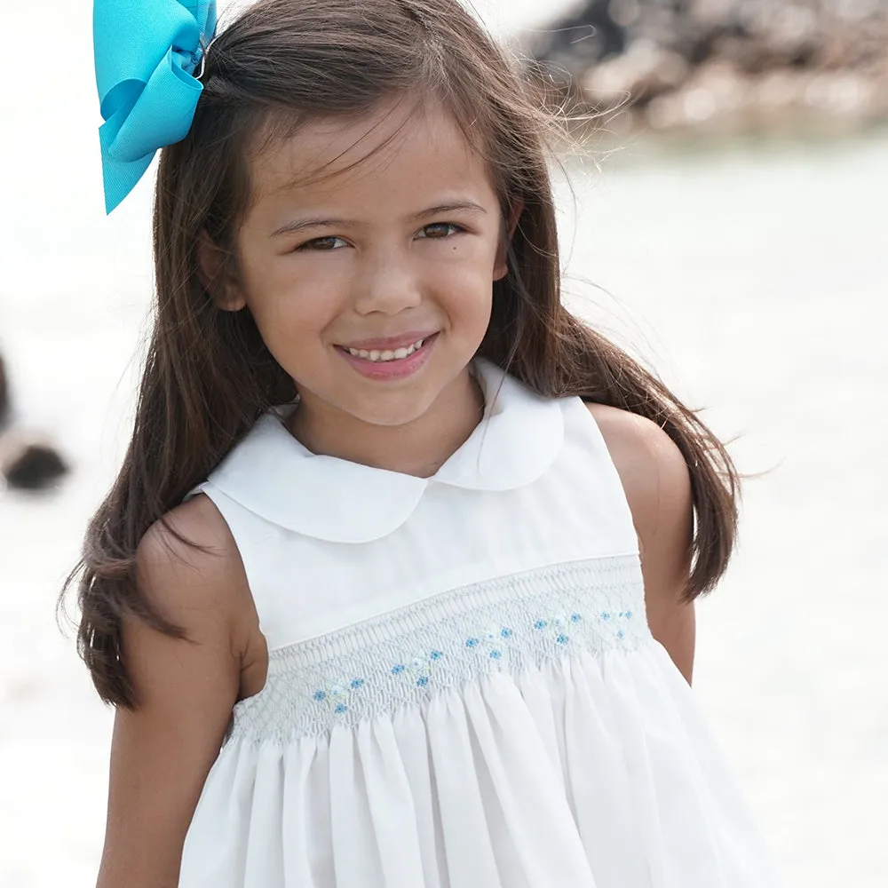 Alice White Smocked Sundress
