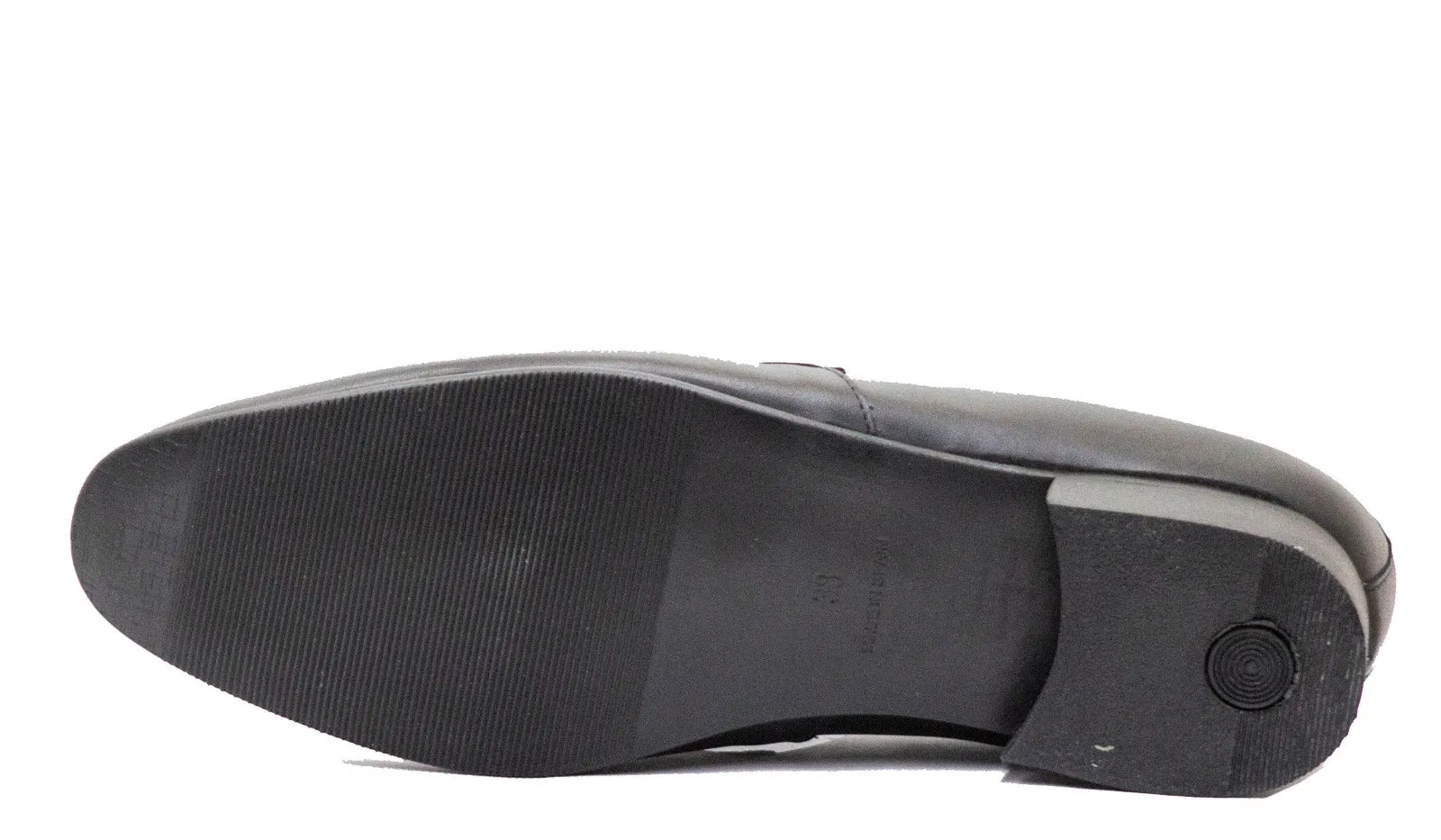 Andanines Boys Black Leather Slip On Loafer Dress Shoe C77703