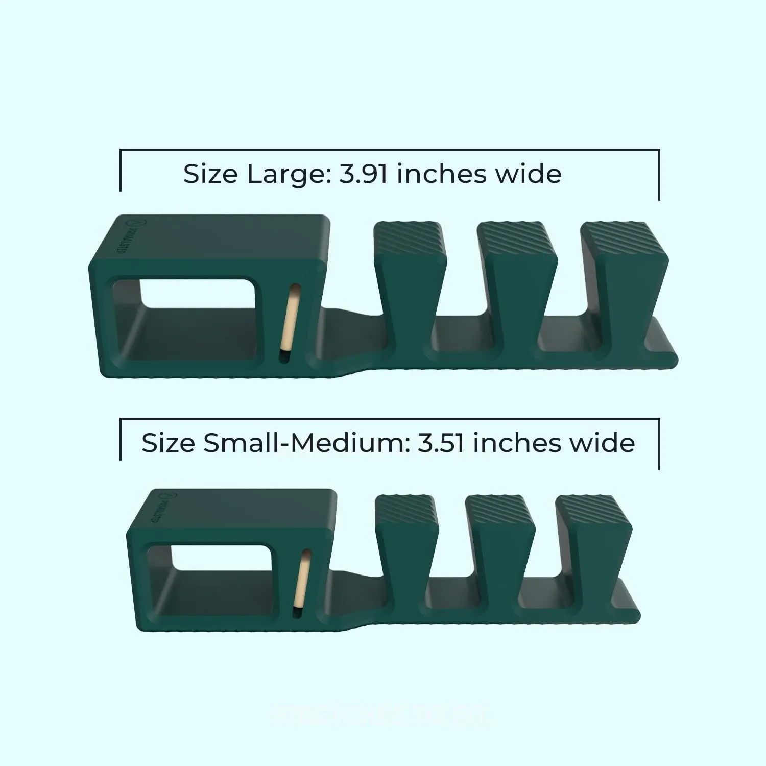 APEX Adjustable Toe Separators - over 50% Thicker & More Durable - Doctor Recommended - Stretches to Fit - 4 Pack Adjustable Bundle (1 Pair Size S/M & 1 Pair Size Large) (Green)