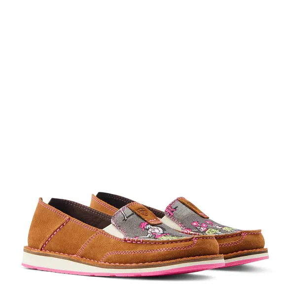 Ariat Cruiser Western Aloha Nutty Bean Hula Print Shoes