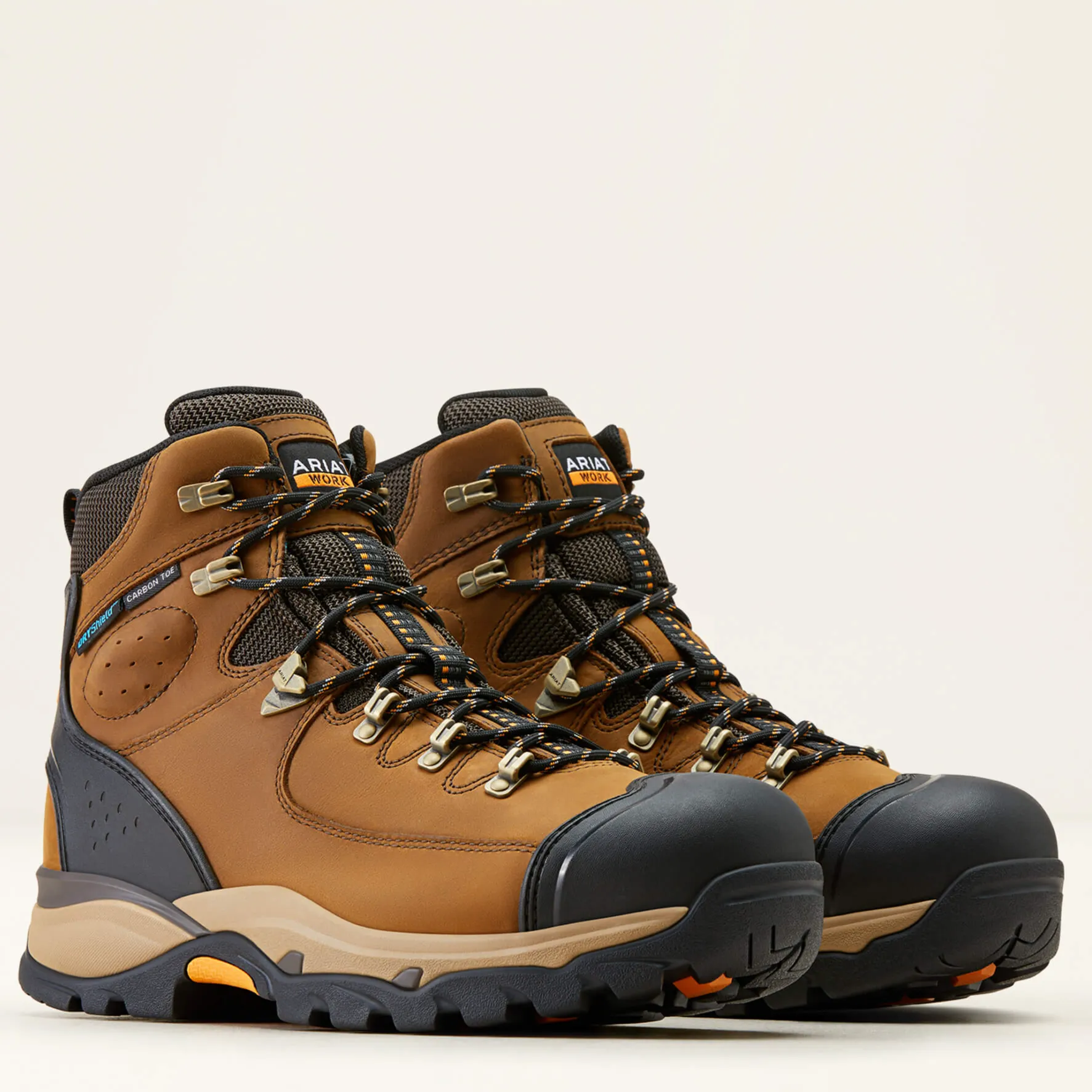 Ariat Men's Endeavor 6" Carbon Toe WP Work Boot - Brown - 10050825