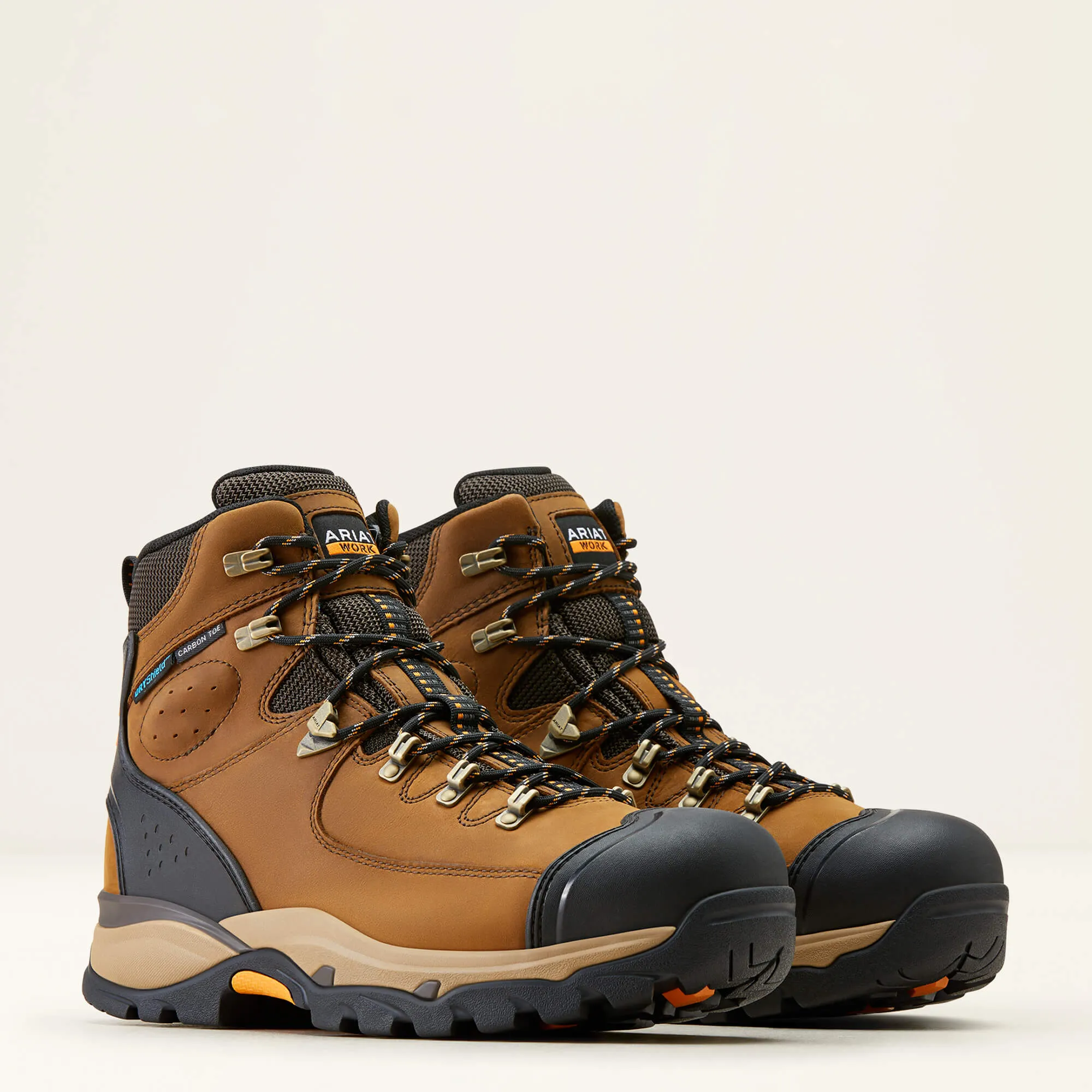 Ariat Men's Endeavor 6" Carbon Toe WP Work Boot - Brown - 10050825