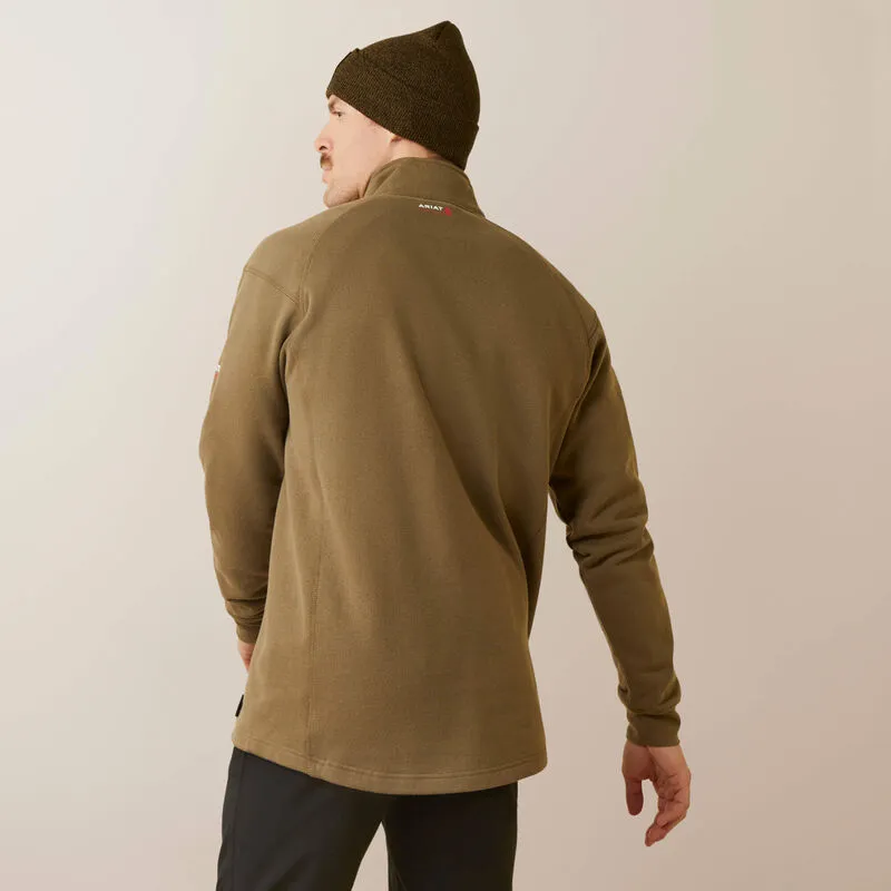 Ariat Men's Flame Resistant Rev 1/4 Zip Top Hoodie - Beech - 10046698
