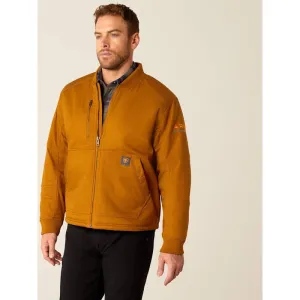Ariat Men's Rebar Stretch Canvas Bomber Jacket Brown - 10053000