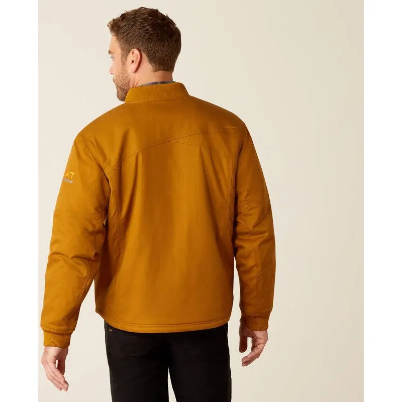 Ariat Men's Rebar Stretch Canvas Bomber Jacket Brown - 10053000