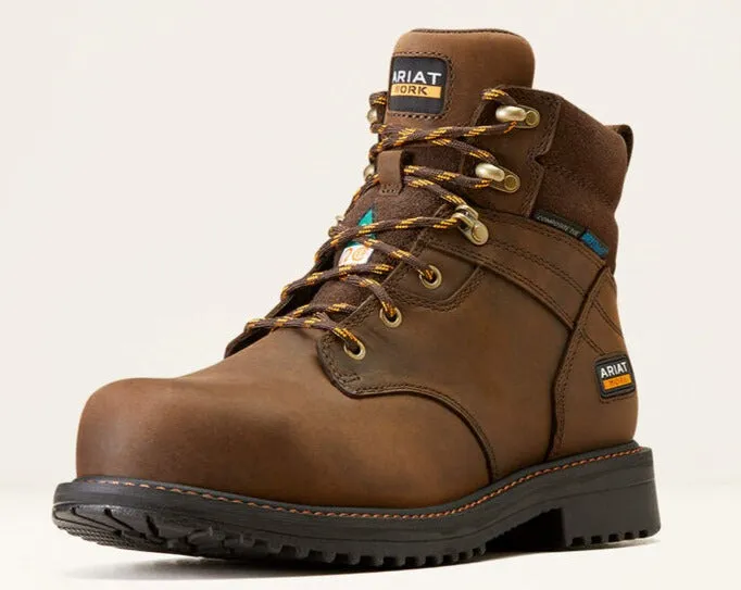 Ariat Men's Rigtek CSA 6" Comp Toe WP Work Boot -Brown- 10045418
