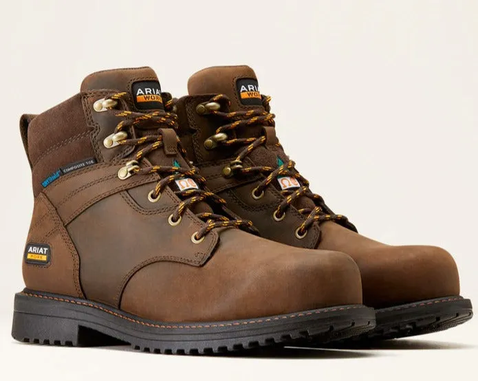 Ariat Men's Rigtek CSA 6" Comp Toe WP Work Boot -Brown- 10045418
