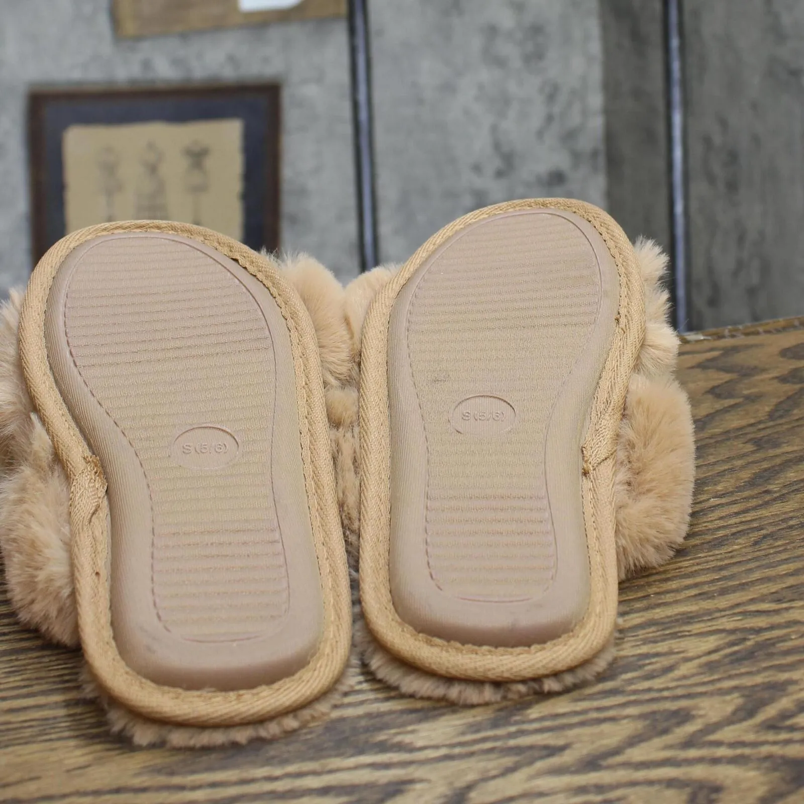 Auden Womens Paris Crossband Slide Slippers 91309154 Tan Brown S