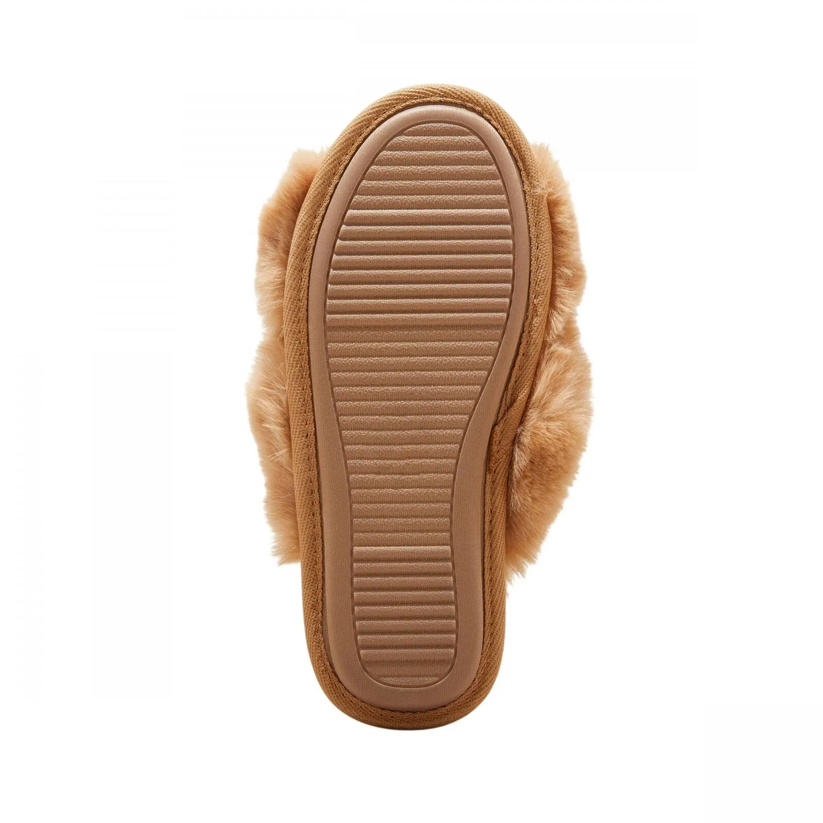 Auden Womens Paris Crossband Slide Slippers 91309154 Tan Brown S