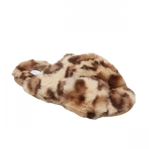 Auden Womens Paris Leopard Crossband Slippers 80856464 Brown Animal M (7/8)