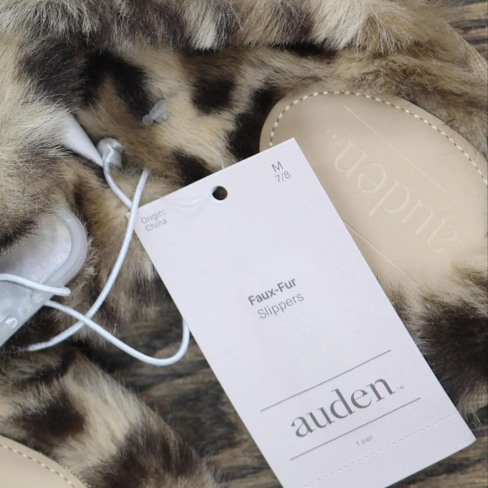 Auden Womens Paris Leopard Crossband Slippers 80856464 Brown Animal M (7/8)