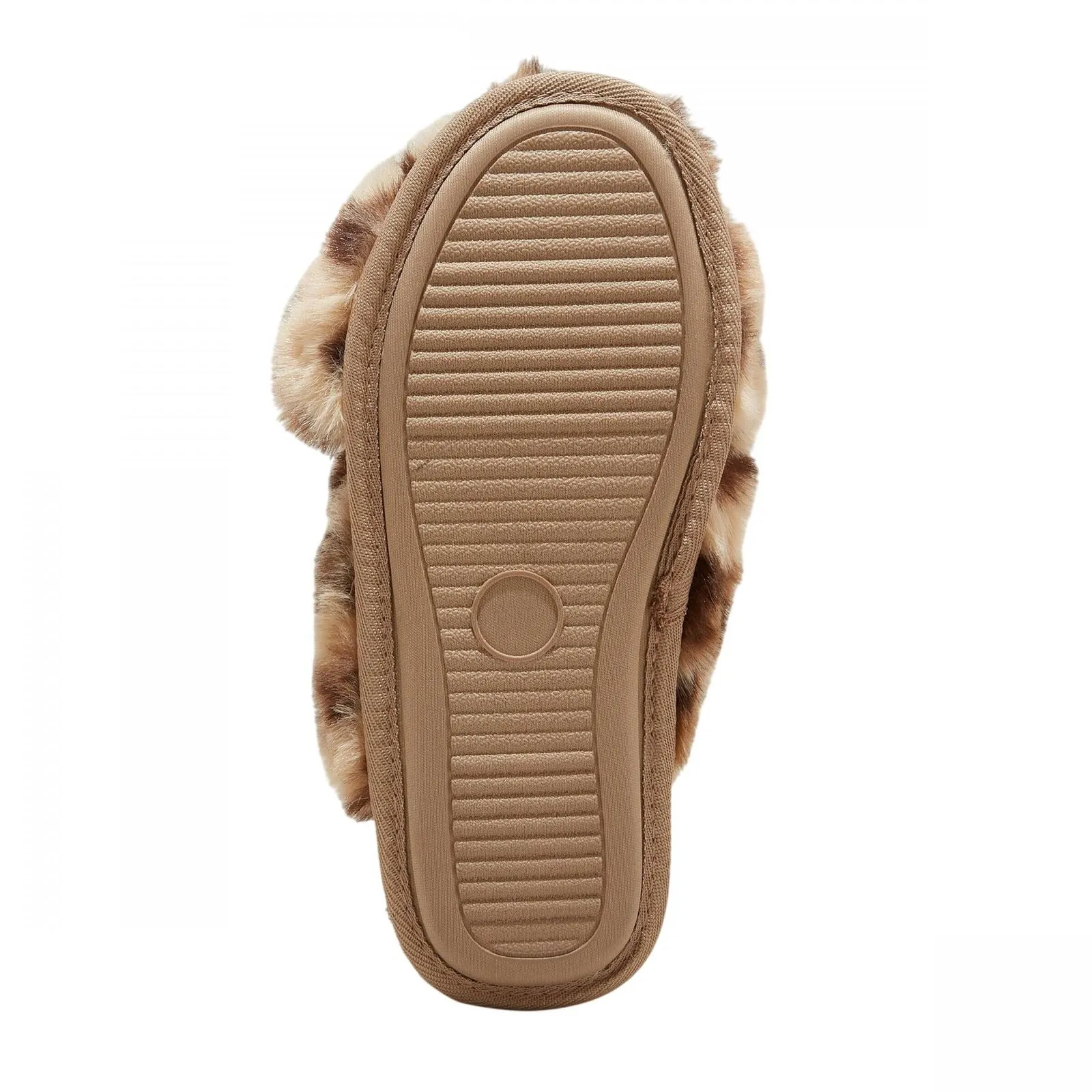Auden Womens Paris Leopard Crossband Slippers 80856464 Brown Animal M (7/8)