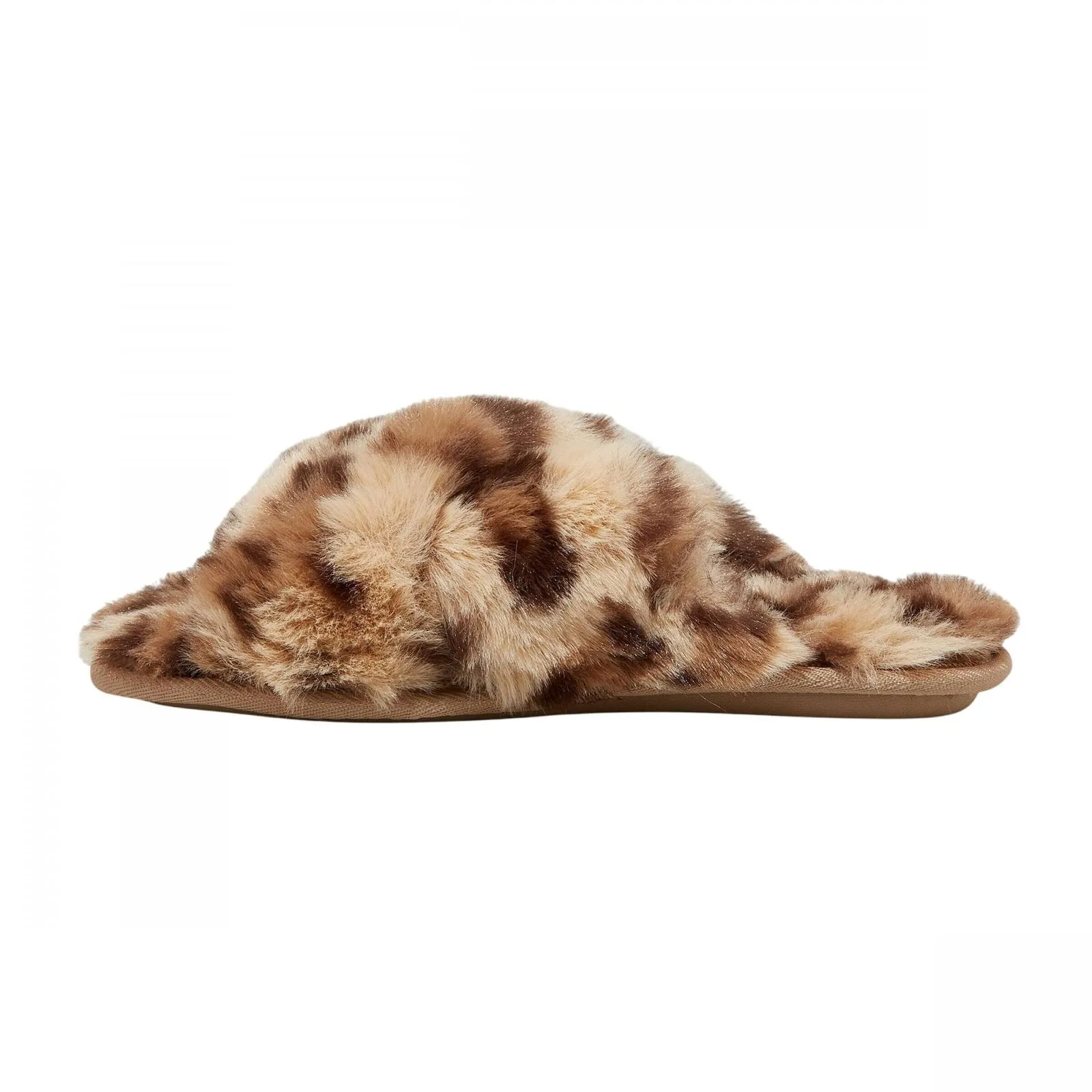 Auden Womens Paris Leopard Crossband Slippers 80856464 Brown Animal M (7/8)