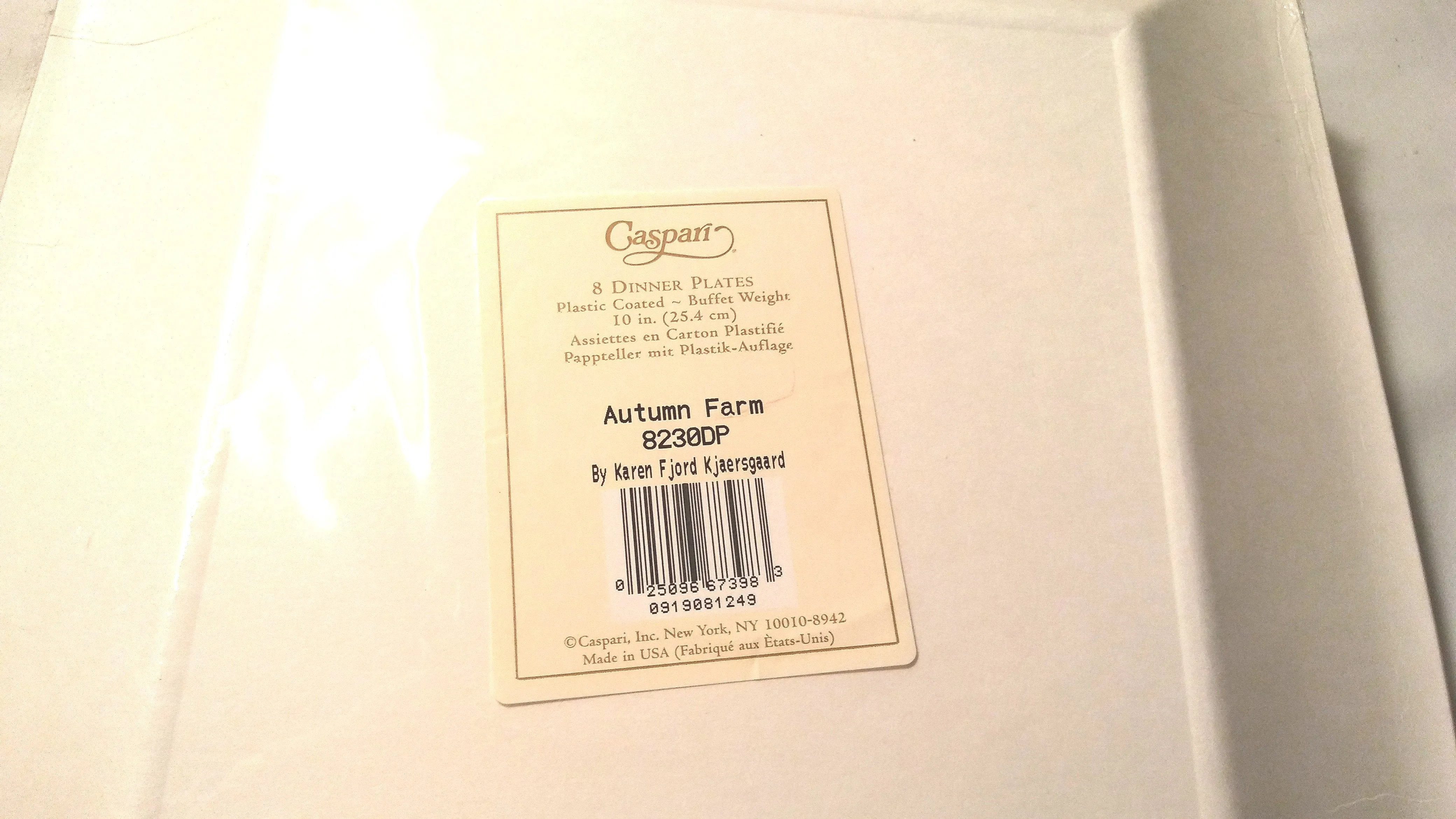 AUTUMN FARM 10" PAPER PLATE