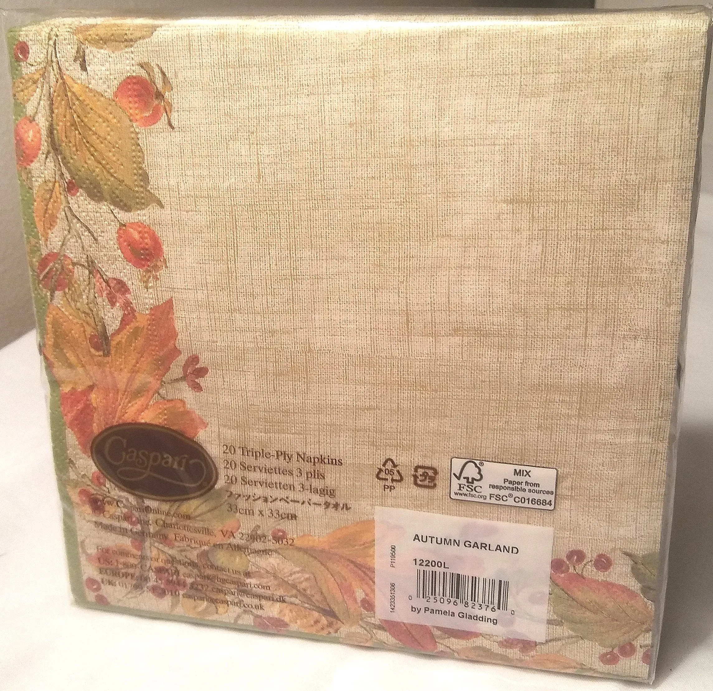 AUTUMN GARLAND PAPER LUNCHEON NAPKINS