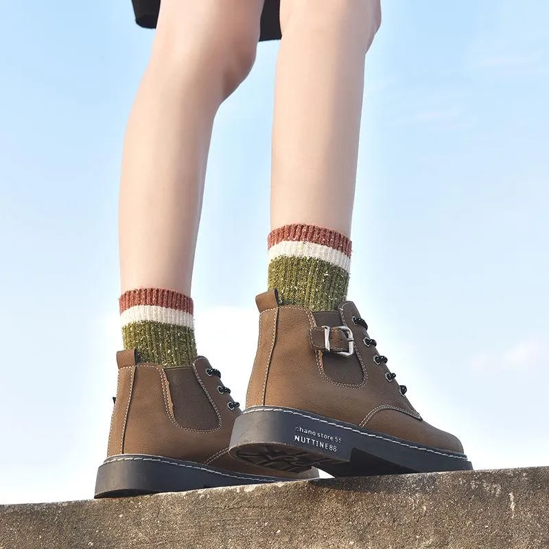 Autumn Winter Women Ankle Boots Fashion Woman Snow Boots for Girls Ladies Work Shoes