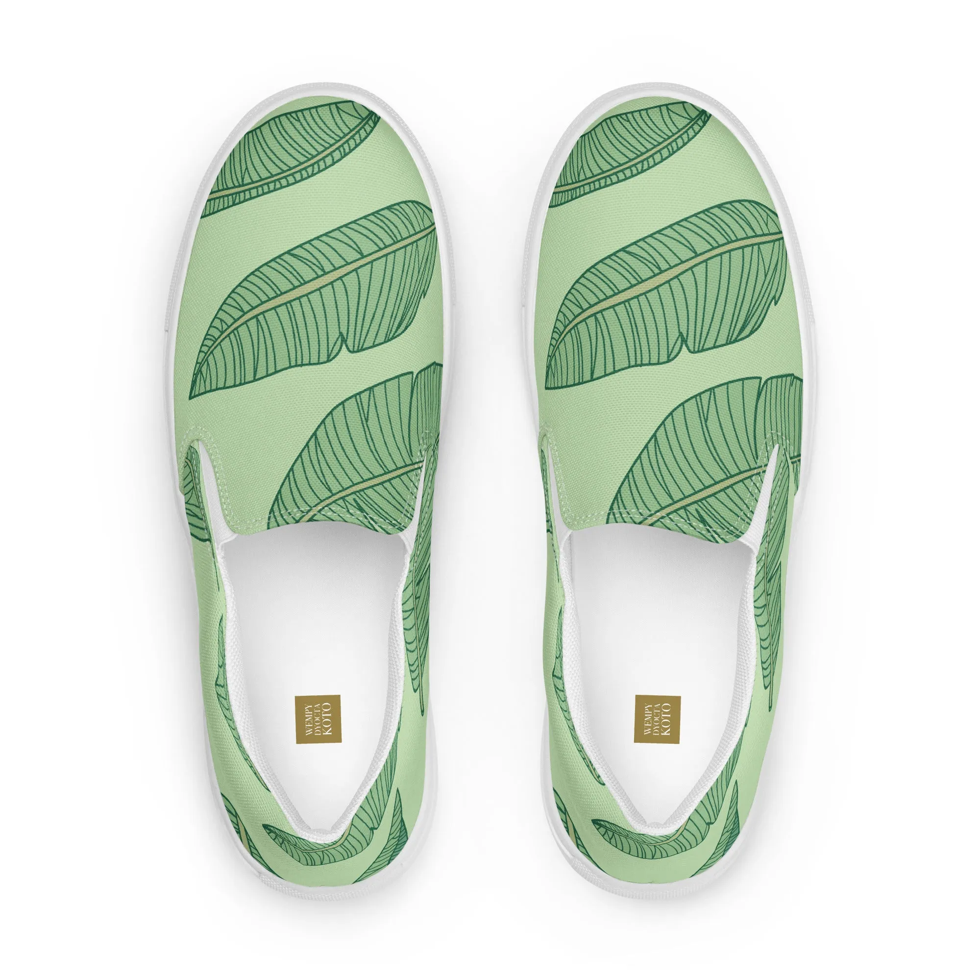 Banana Leaves - Sustainably Made Women’s slip-on canvas shoes