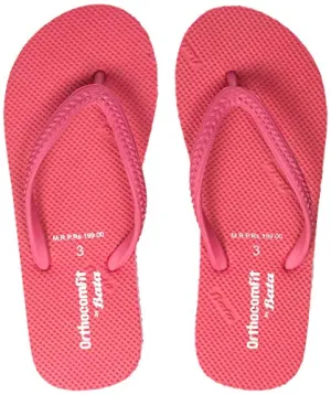 BATA Women Ortho Comfit Ladies Red FlipFlops6 Kids UK (5775999)