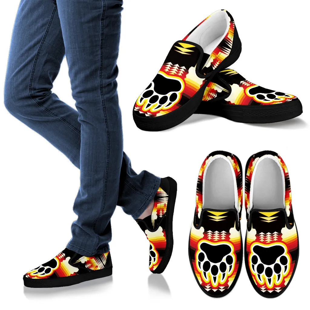 Bear Paw Women's Slip-Ons With Black Soles