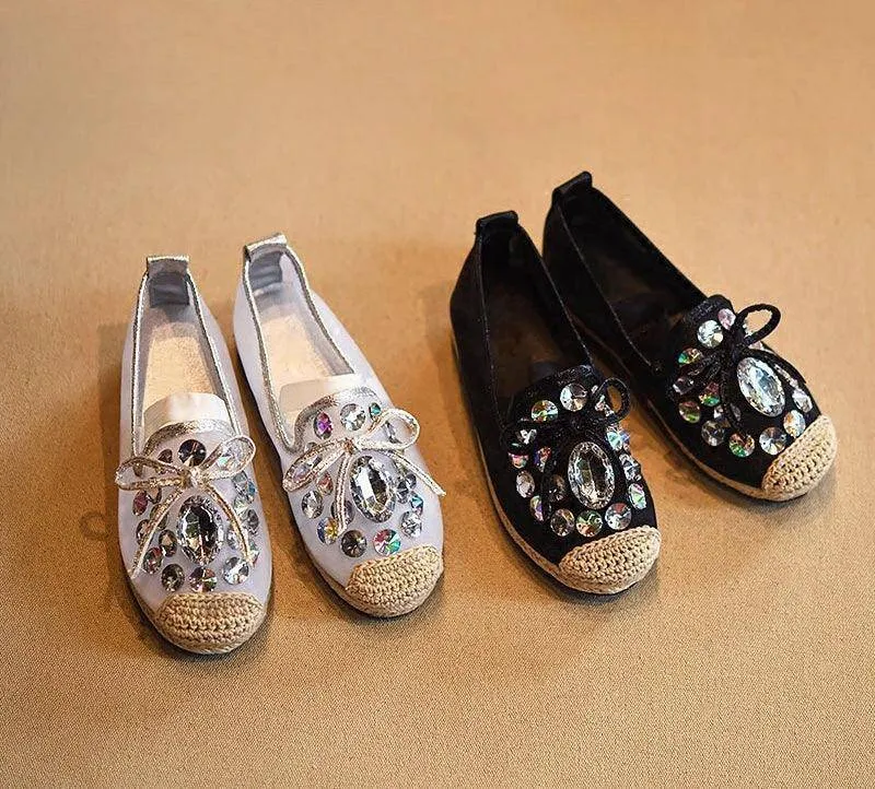 Beautiful Girls Butterfly Slip On Flat Shoes