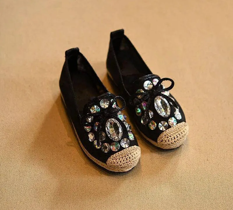 Beautiful Girls Butterfly Slip On Flat Shoes