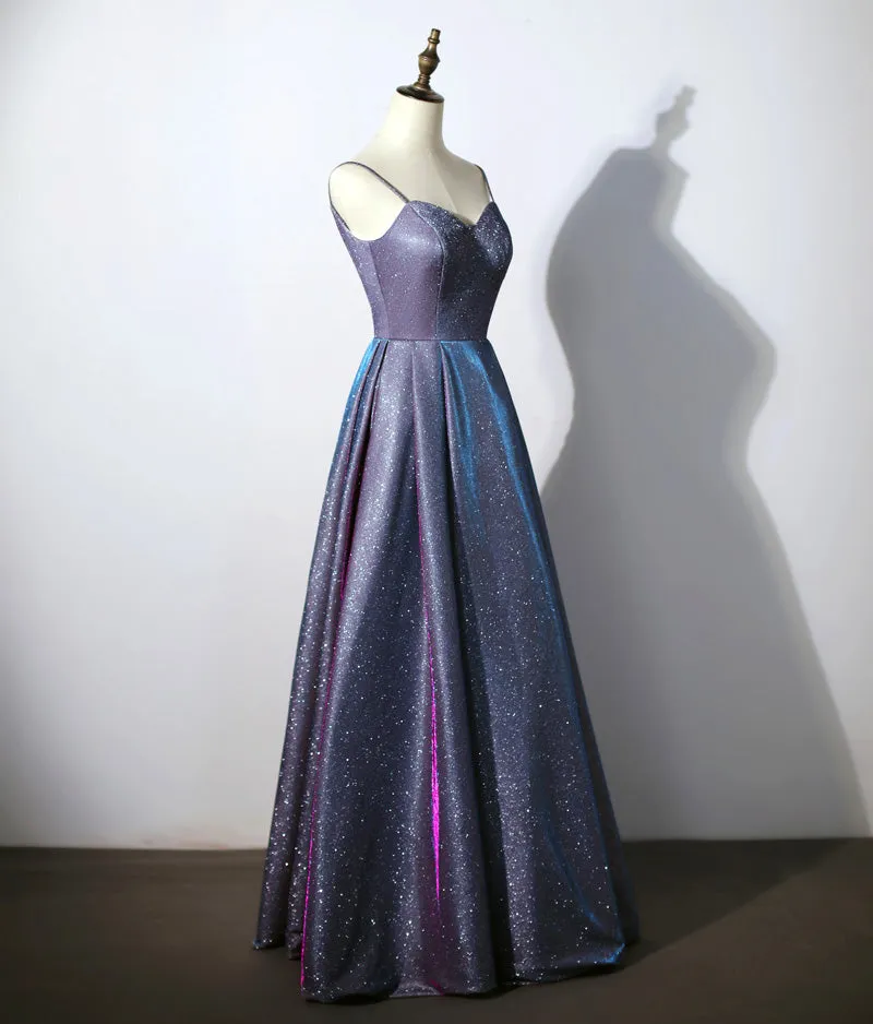 Beautiful Straps Long Party Dress , Sweetheart Floor Length Prom Dress