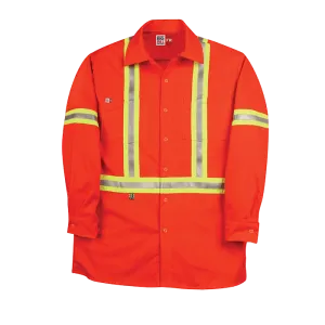 BIG BILL Flame Resistant Industrial Work Shirt With Reflective Material - 235US7