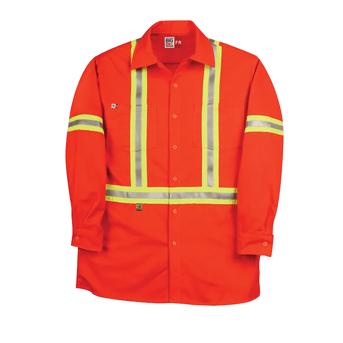 BIG BILL Flame Resistant Industrial Work Shirt With Reflective Material - 235US7
