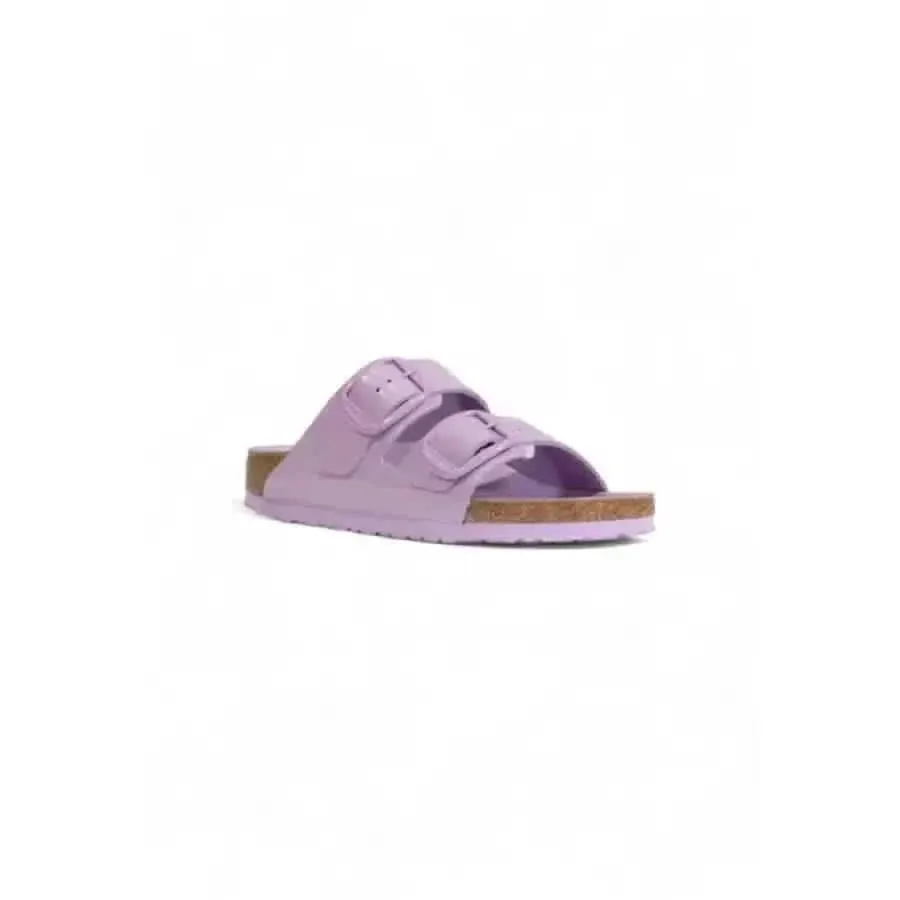Birkenstock Women Lilac Leather Slip-On Slippers