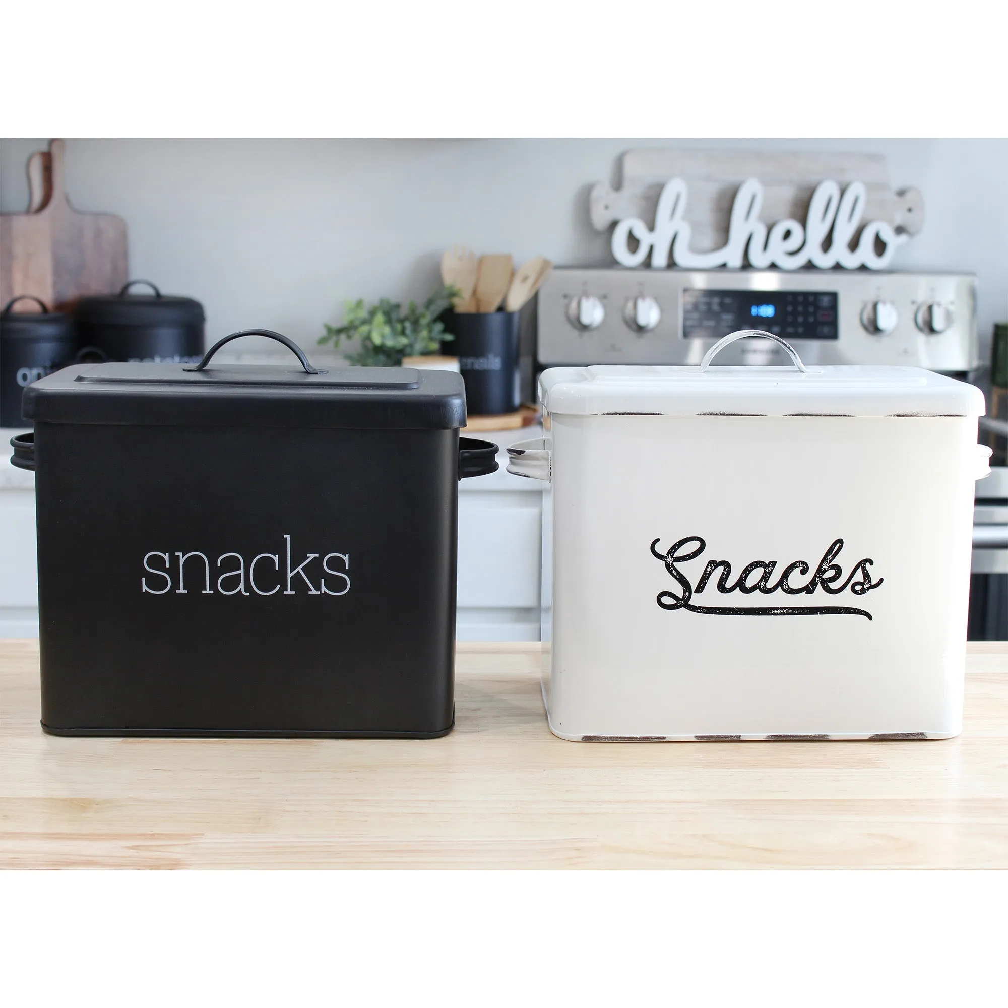 Black Enamel Snack Bin (Case of 6)