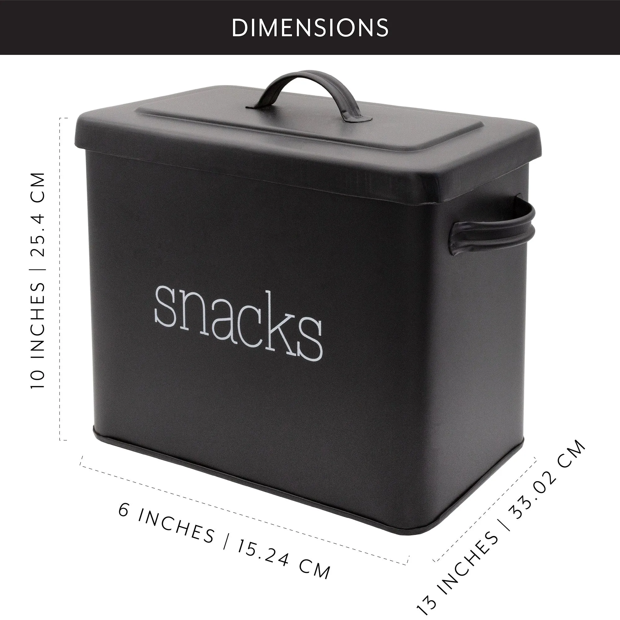 Black Enamel Snack Bin (Case of 6)