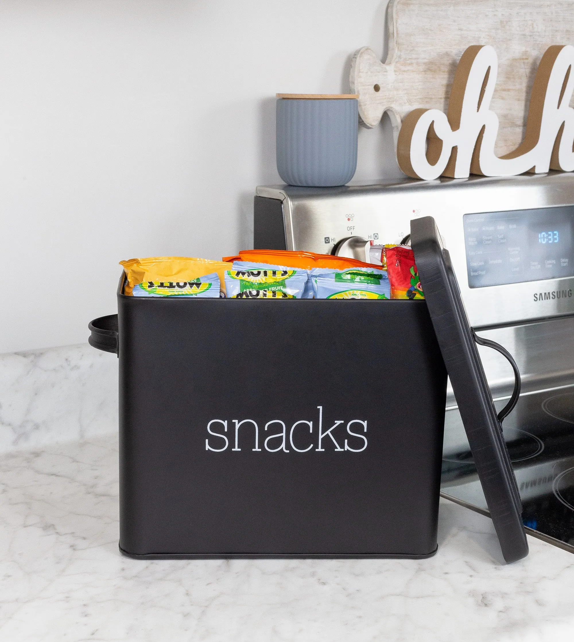 Black Enamel Snack Bin (Case of 6)