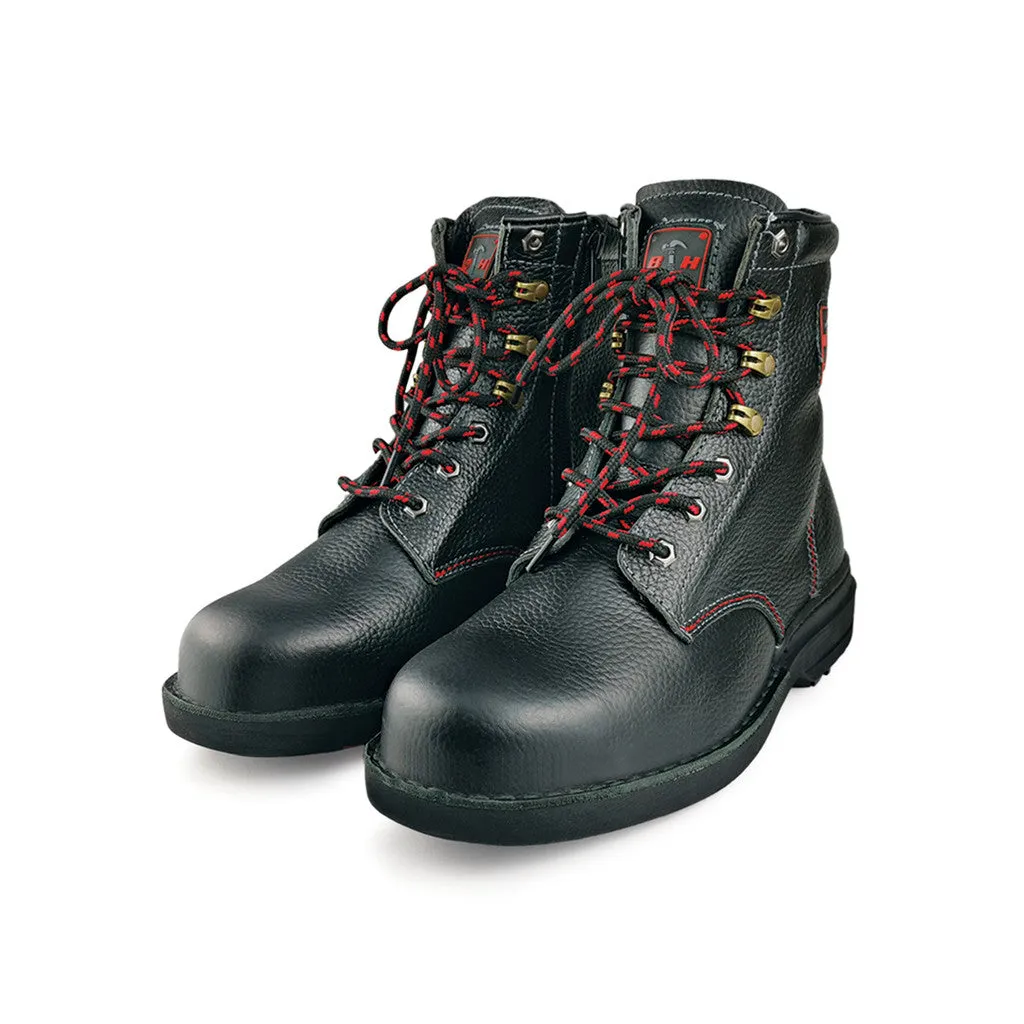 Black Hammer Men Mid Cut with Shoelace Safety Shoe BHS-26620