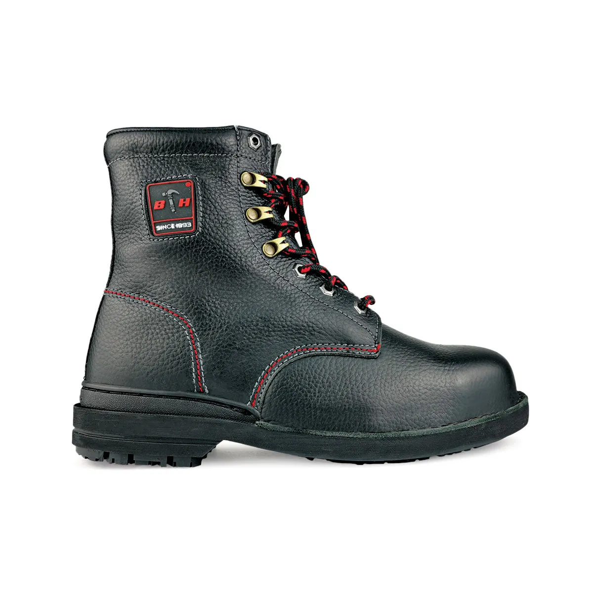 Black Hammer Men Mid Cut with Shoelace Safety Shoe BHS-26620