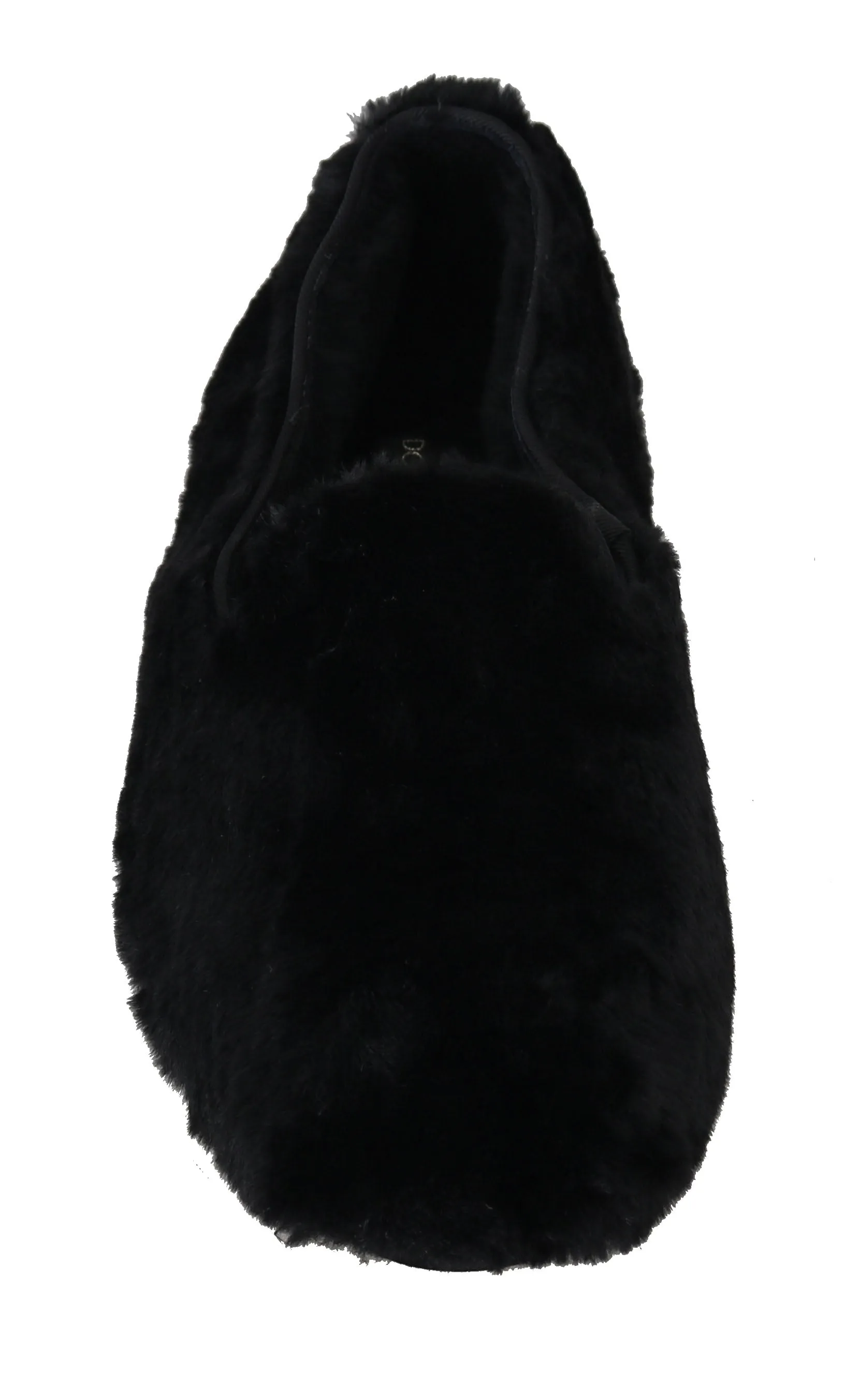 Black Shearling Slippers Loafers