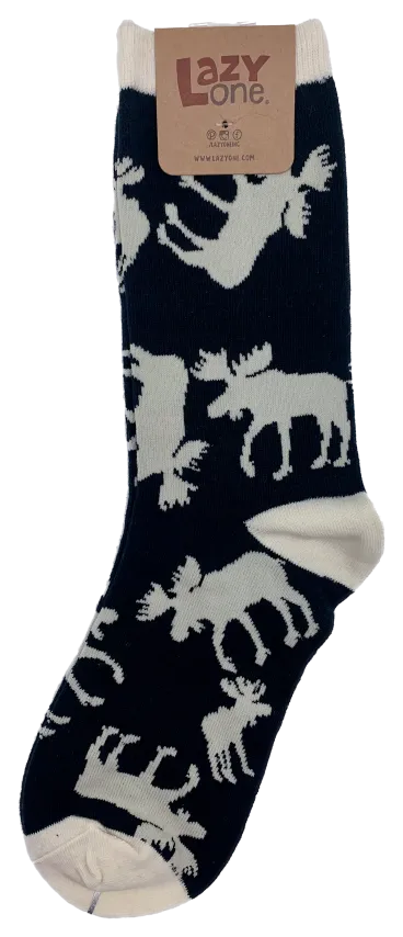 Blue Classic Moose Socks