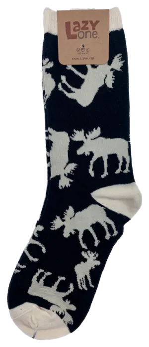 Blue Classic Moose Socks