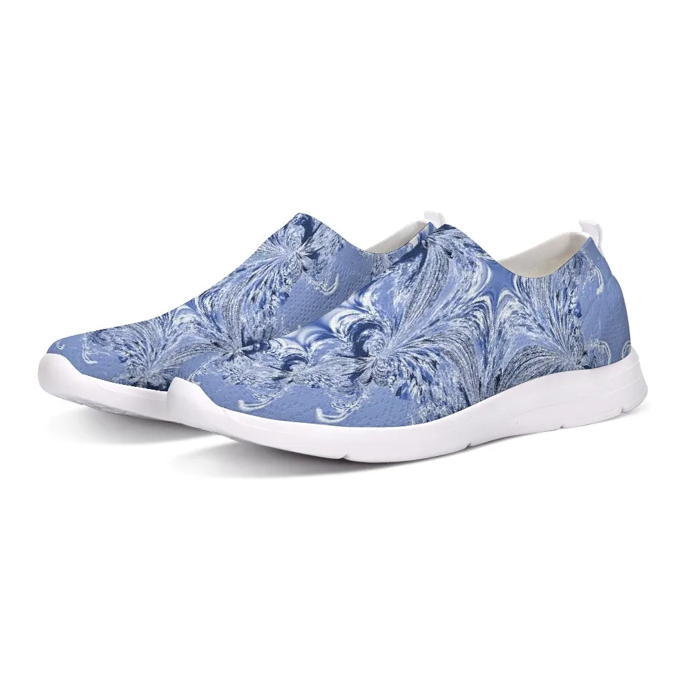 Blue Fractal Flyknit Slip-on Shoe